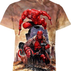 Daredevil And Hellboy Marvel Comics Shirt