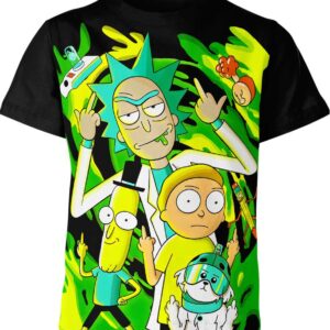Rick And Morty Middle Finger Shirt