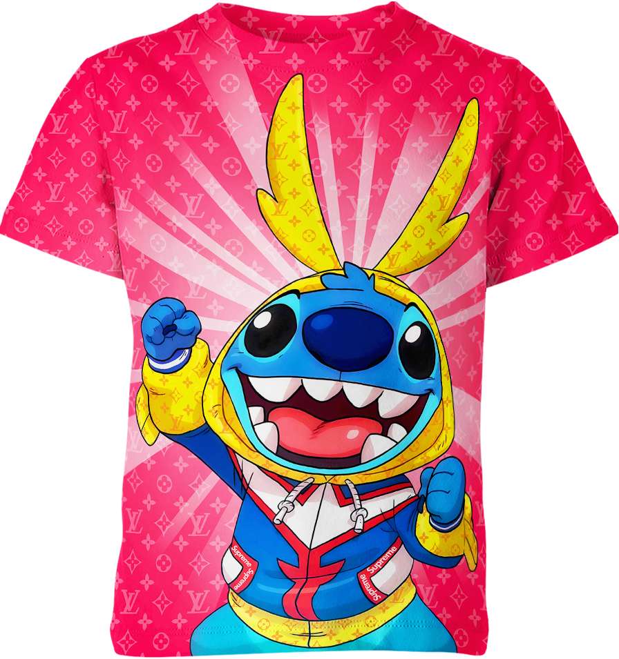 Lilo and Stitch All Might Louis Vuitton Supreme Shirt