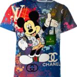 Mickey Mouse Gucci Louis Vuitton Shirt