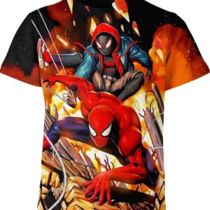 Miles Morales In Spider Man Universe Marvel Comics Shirt