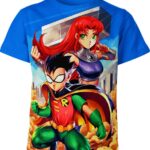 Robin And Starfire Teen Titans DC Comics Shirt