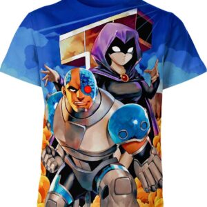 Cyborg And Raven Teen Titans DC Comics Shirt