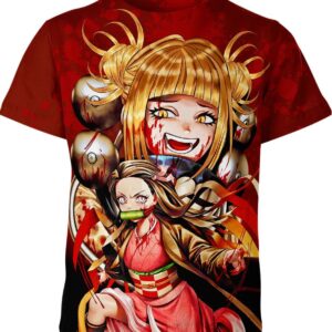 Nezuko Vs Himiko Toga My Hero Academia And Demon Slayer Shirt