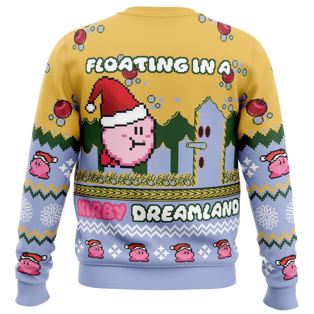 Floating in a Kirby Dreamland Ugly Christmas Sweater