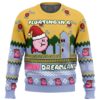 Floating in a Kirby Dreamland PC Ugly Christmas Sweater front mockup.jpg