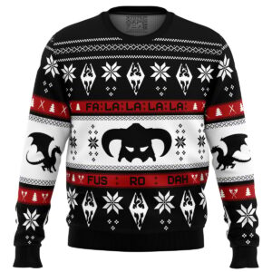 Skyrim Fusrodah Ugly Christmas Sweater