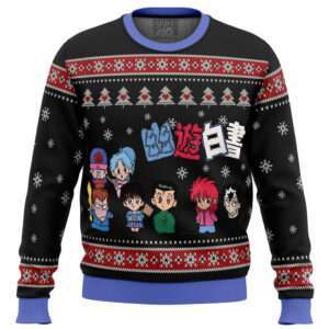 Ghost Fighter YuYu Hakusho Chibis Ugly Christmas Sweater