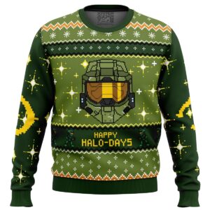 Happy Halo-Days Halo Ugly Christmas Sweater
