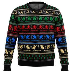 Harry Potter Hogwarts Houses Ugly Christmas Sweater