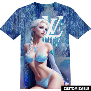 Customized Frozen Elsa Kawaii LV Luxury Shirt