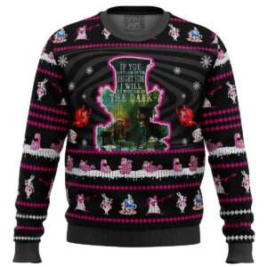 Mad Hatter Alice In Wonderland Ugly Christmas Sweater