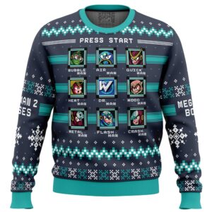 Mega Man 2 Bosses Ugly Christmas Sweater