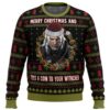 Merry Christmas and Toss a Coin The Witcher men sweatshirt FRONT mockup.jpg