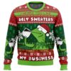 None Of My Business KTF PC Ugly Christmas Sweater front mockup.jpg