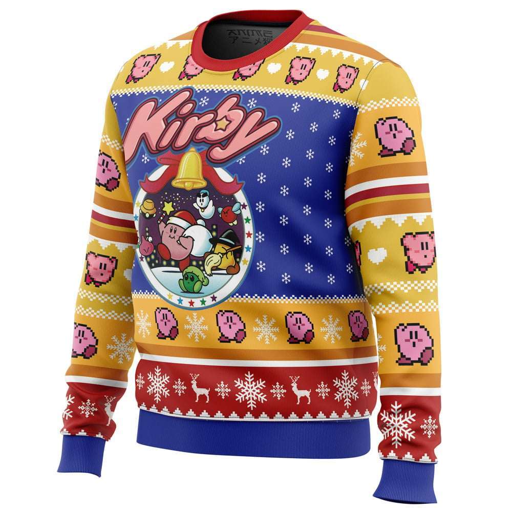 Pink Puff Christmas Kirby Ugly Christmas Sweater