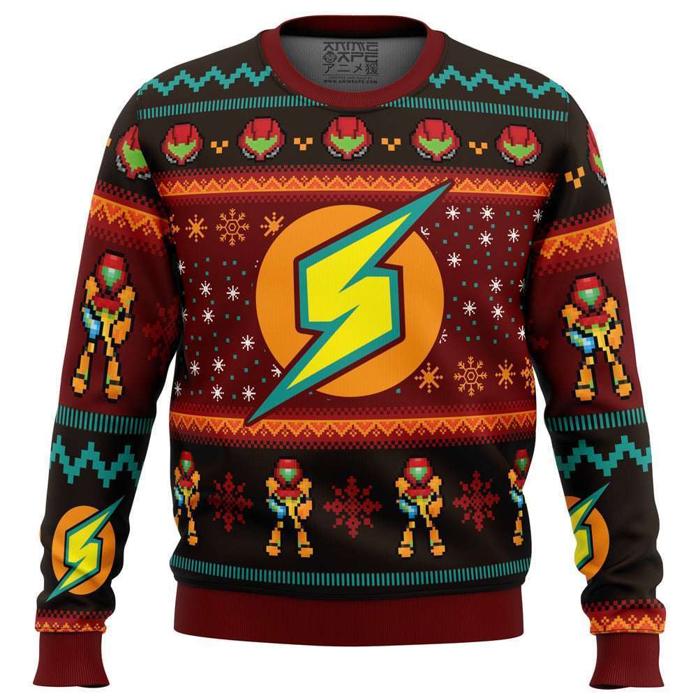 Samus Metroid Ugly Christmas Sweater