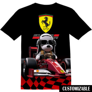 Customized Scuderia Ferrari F1 Team Snoopy Dog Shirt QDH