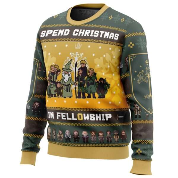 Spend Christmas in Fellowship The Lord of the Rings Ugly Christmas Sweater