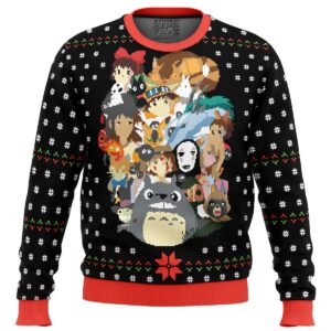 Studio Ghibli Xmas Main Miyazaki Ugly Christmas Sweater