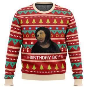 Birthday Boy Potato Jesus Ugly Christmas Sweater