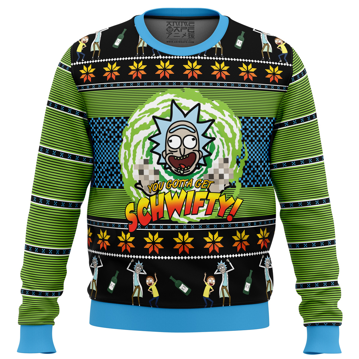 Let's Get Schwifty! Rick and Morty Ugly Christmas Sweater
