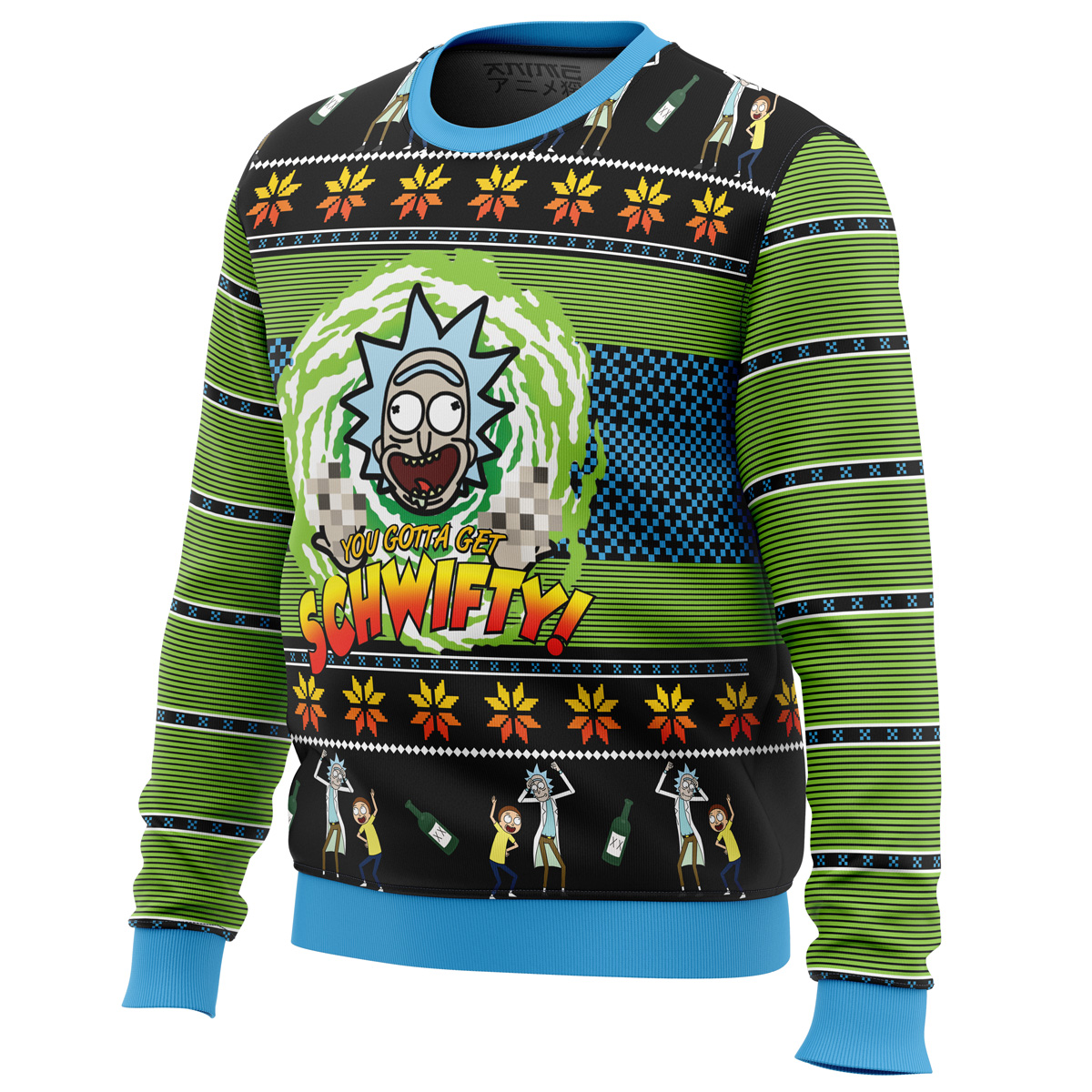 Let's Get Schwifty! Rick and Morty Ugly Christmas Sweater