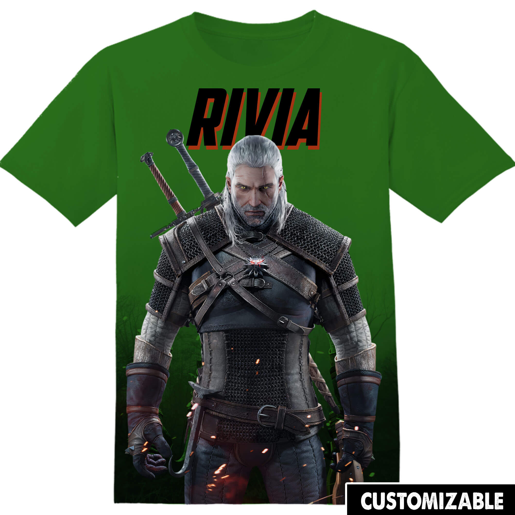 Customized Movie Gaming Gift Geralt of Rivia The Witcher Shirt