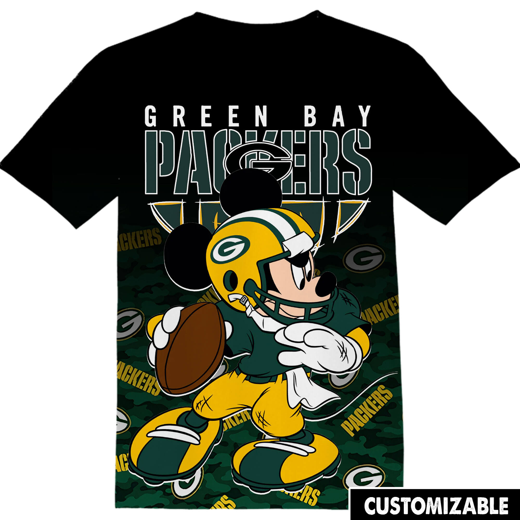 Customized NFL Green Bay Packers Mickey Shirt