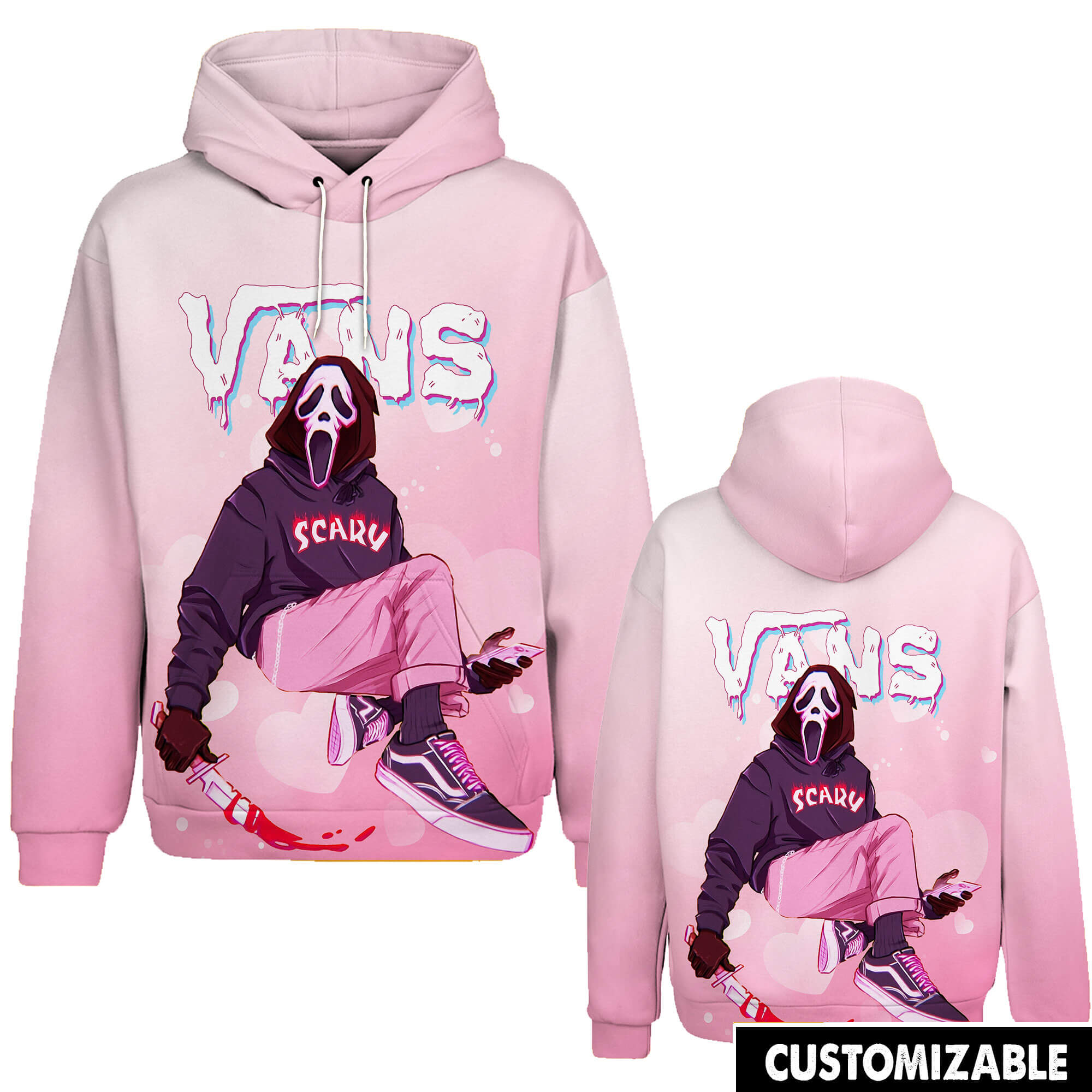 Customized Halloween Gift For Ghostface Fan Funny Ghostface Wears Sneaker Horror Movie VN Shirt