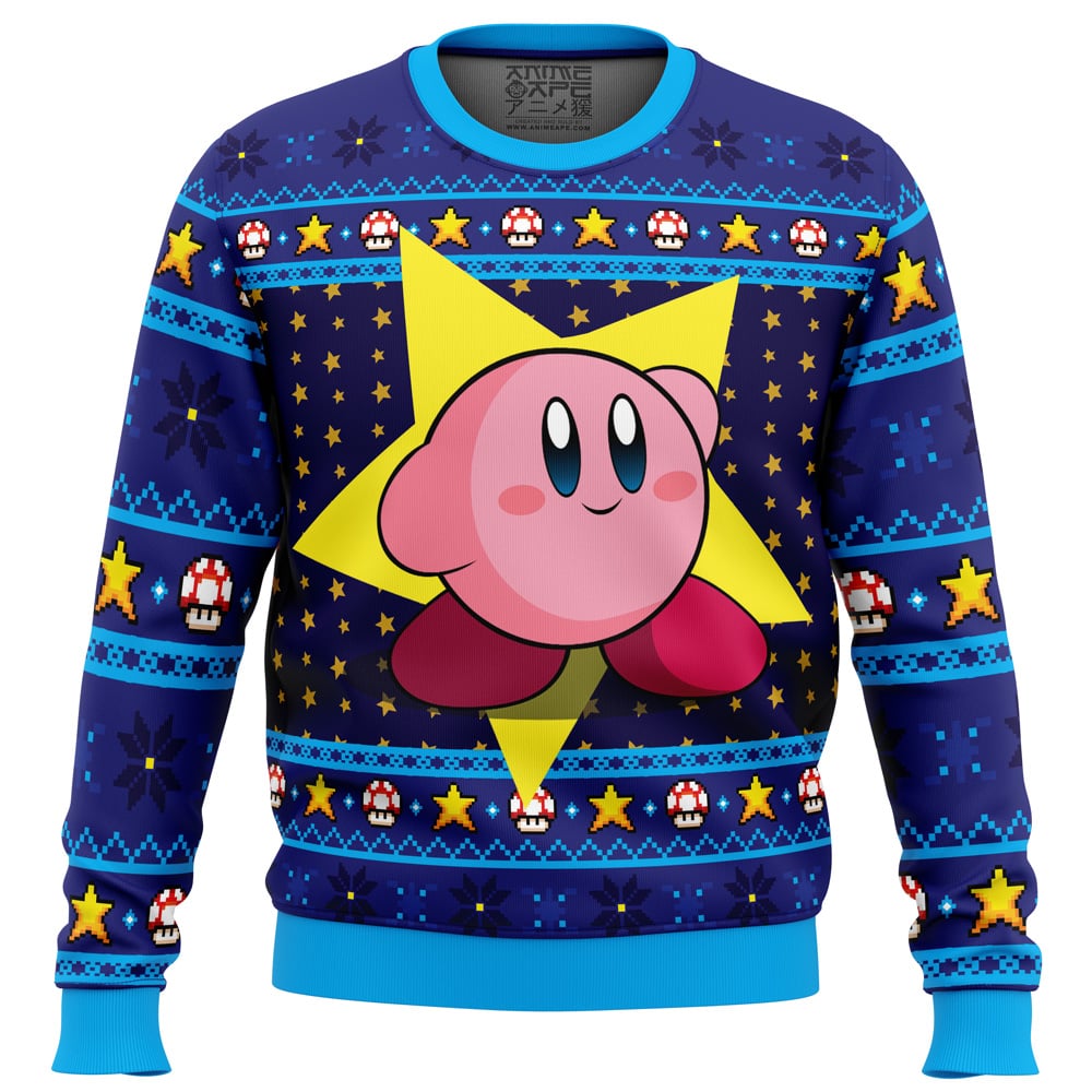 The Pink Hero Kirby's Dream Land Ugly Christmas Sweater