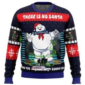 There Is No Santa Ghostbusters Ugly Christmas Sweater