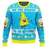 Nickelodeon Cartoons Tis The Season To be Spongy Ugly Christmas Sweater