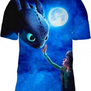 Toothless x Hiccup 3D T-Shirt, How To Train Your Dragon Characters for Fan
