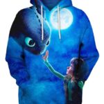 Toothless x Hiccup 3D Hoodie, How To Train Your Dragon Characters for Fan