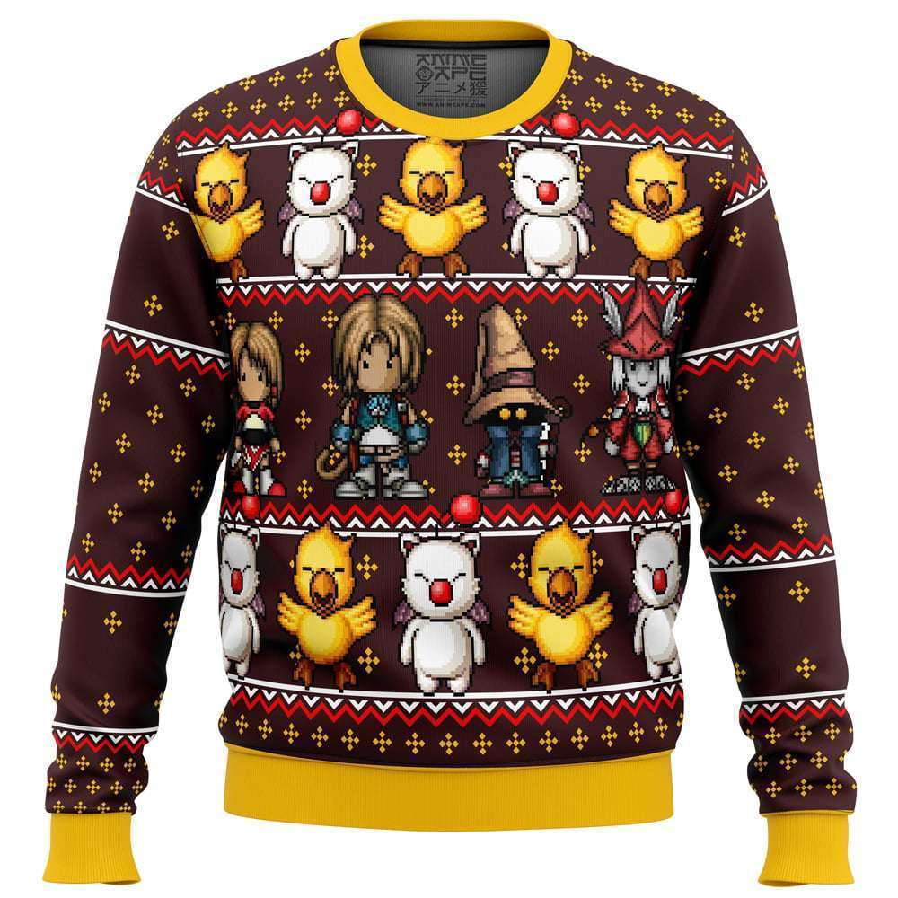 Final Fantasy Classic 8bit Ugly Christmas Sweater