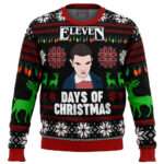 Stranger Things Eleven Days of Xmas Ugly Christmas Sweater