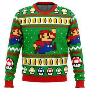 Super Mario Jump Ugly Christmas Sweater