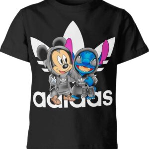 Stitch And Mickey Mouse Adidas Shirt