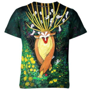 Deer God Studio Ghibli all over print T-shirt