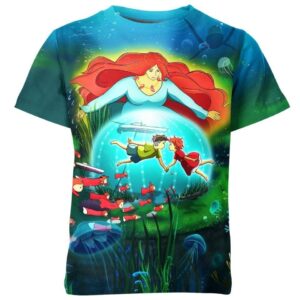 Ponyo On The Cliff By The Sea From Studio Ghibli Shirt