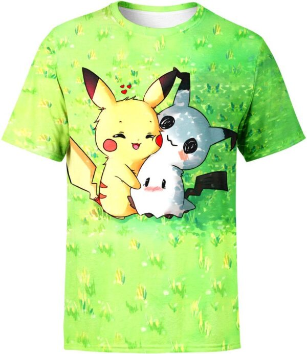 Pikachu And Mimikyu From Pokemon Shirt