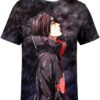Godzilla Girl Ahegao all over print T-shirt