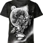 Silver Surfer Black And White Marvel all over print T-shirt