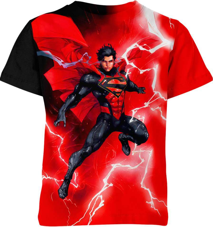 Black Suit Version of Superman all over print T-shirt
