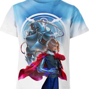 Edward Elric Alphonse Elric Fullmetal Alchemist all over print T-shirt