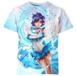 Sailor Mercury – Sailor Moon all over print T-shirt
