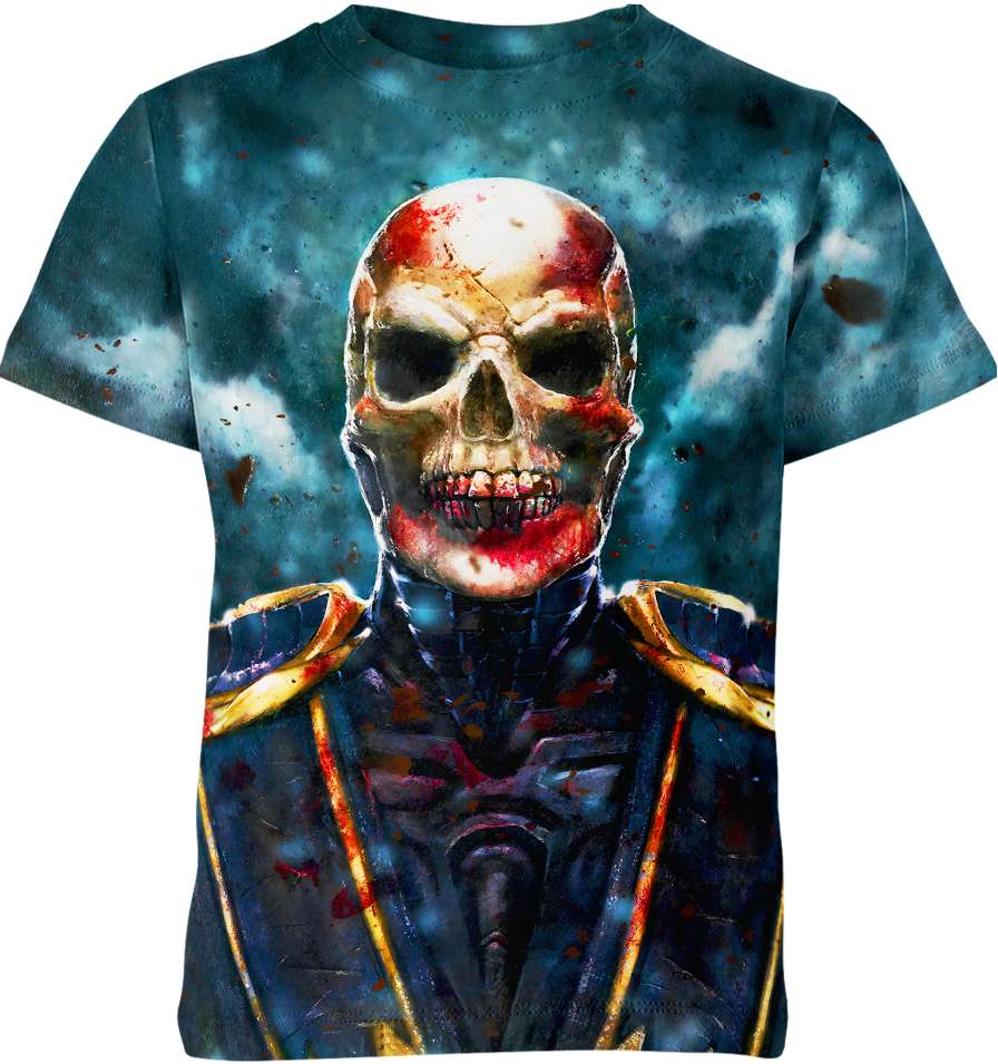 Unmasked Scorpion Mortal Kombat all over print T-shirt