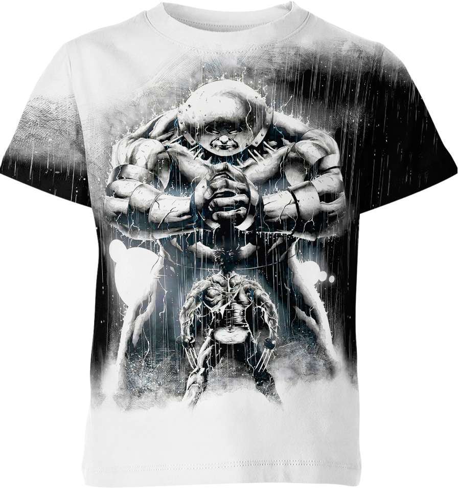 The Battle of Juggernaut and Wolverine all over print T-shirt