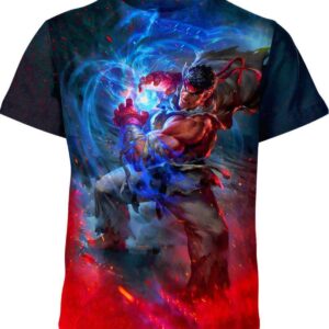 Evil Ryu Street Fighter all over print T-shirt